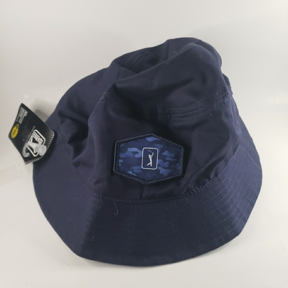 PGA Tour Golf  Unisex One Size Reversible Blue Peacoat Camo UPF 50+ Bucket Hat